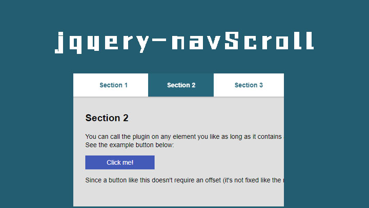 NavScroll - 一个用于动画滚动到页面的某个部分简单的 jQuery 插件